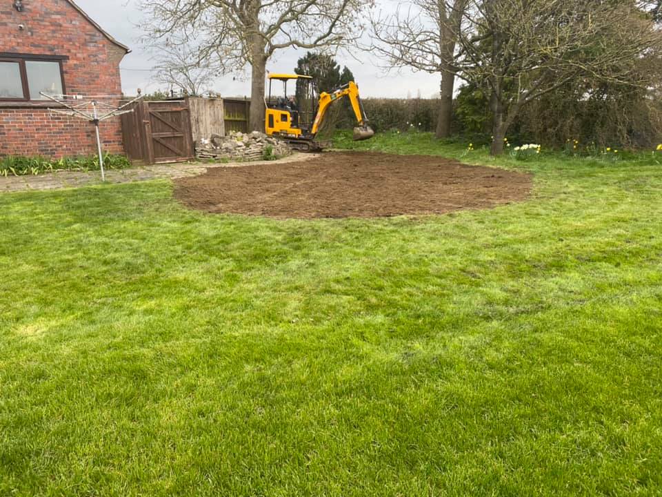 Completed groundworks project by JB Outdoor Services