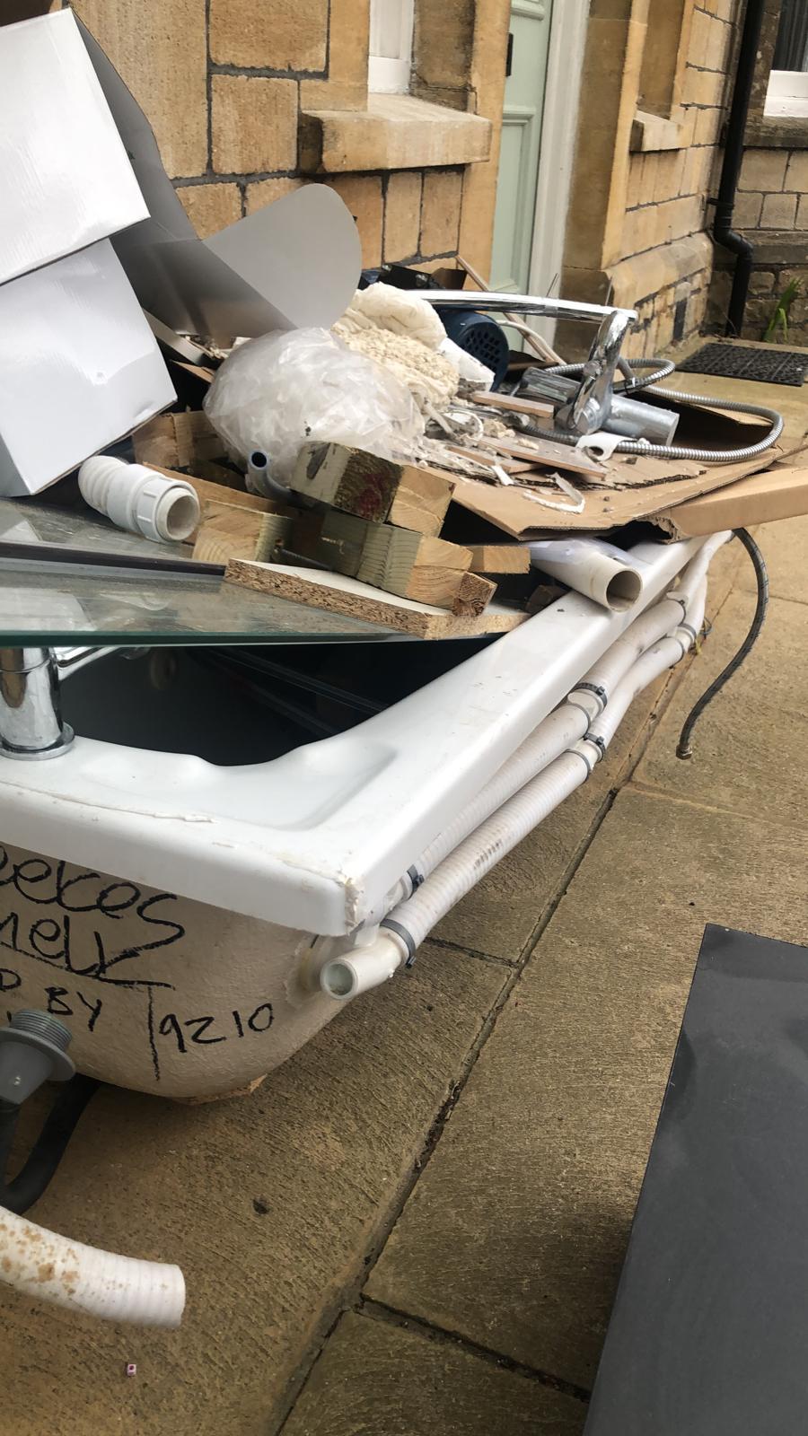 Construction debris removal by JB Outdoor Services